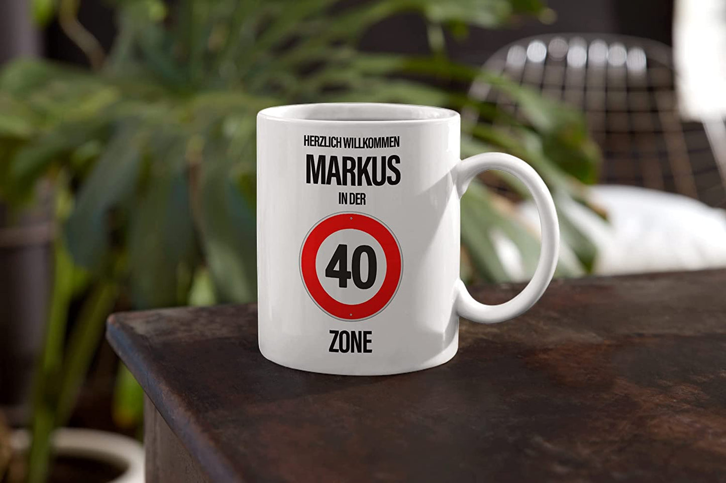 Geburtstagsgeschenk zum runden Geburtstag. Herzlich Willkommen Wunschname in der Zone