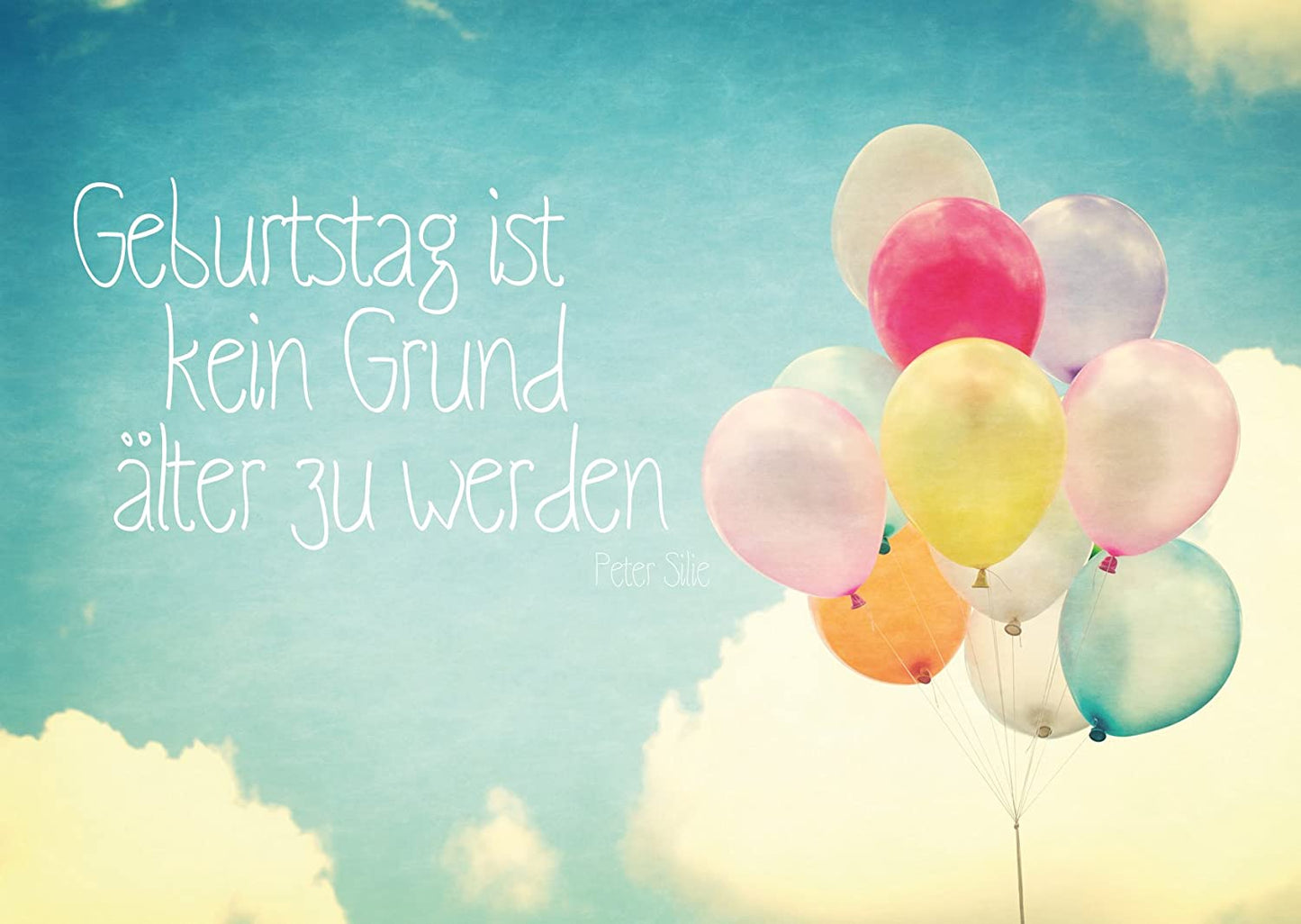 Geburtstagskarten-Set mit 20 Geburtstags-Postkarten, 5 Motive mit jeweils 4 Geburtstagskarten, Aufschriften Happy Birthday, Herzlichen Glückwunsch, Alles Gute zum Geburtstag und weitere.