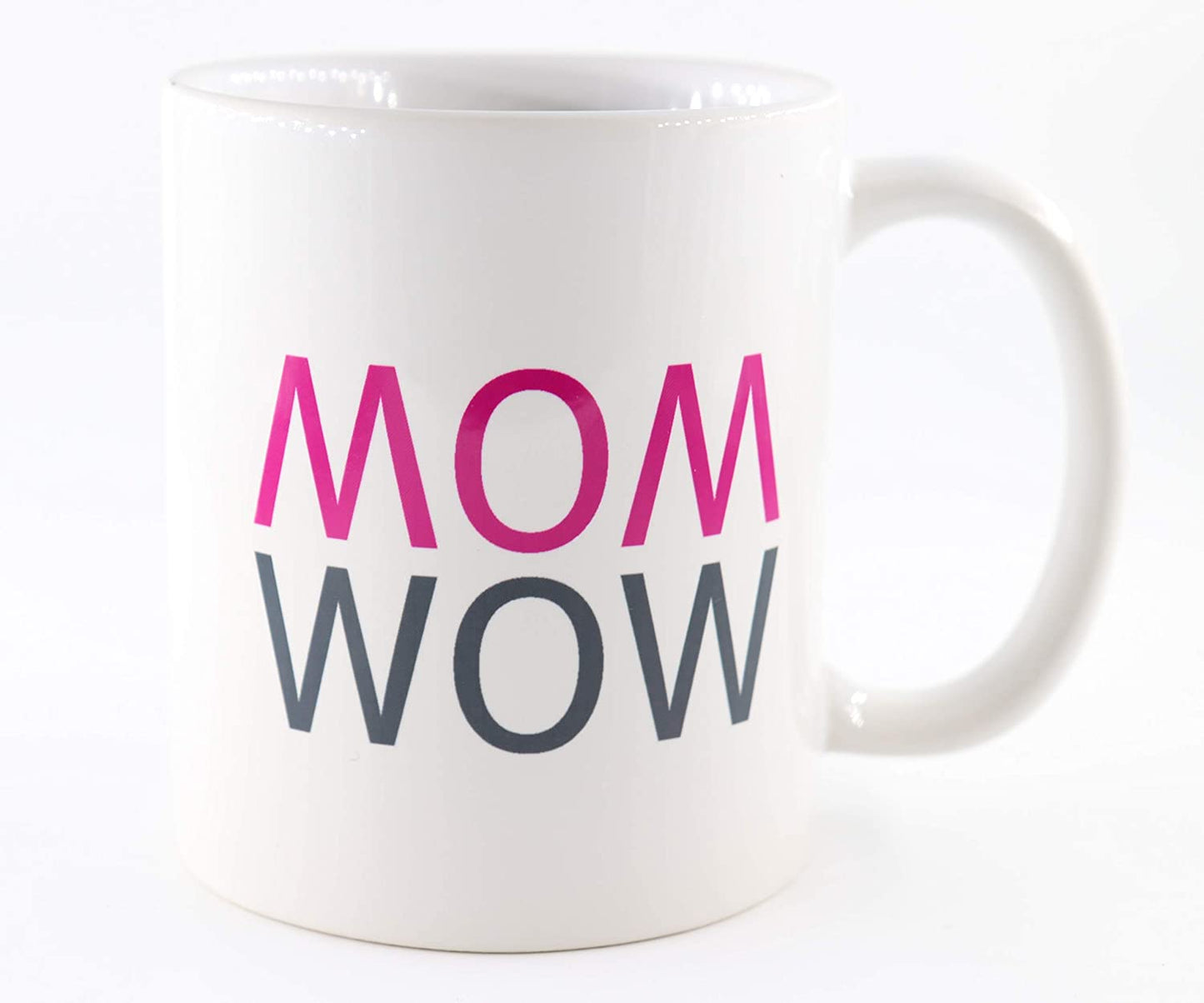 PICSonPAPER Tasse mit Spruch MOM Wow, Muttertagsgeschenk, Kaffeetasse, Keramiktasse, Tasse mit Spruch, Tasse Mama (MOM)