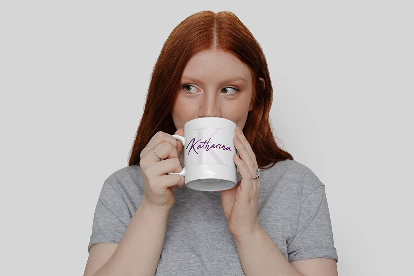 Schlichte Tasse personalisiert mit Initiale und Namen, Namenstasse, persönliche Geschenke Kaffee-Tasse mit Namen