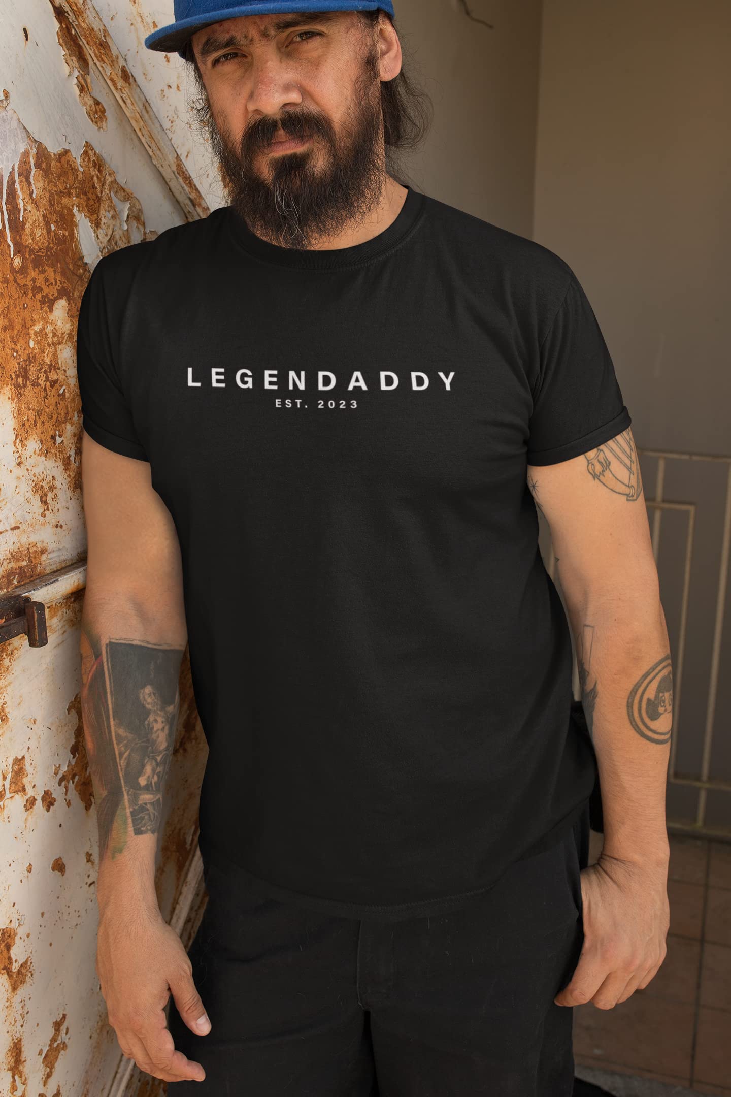 Personalisiertes T-Shirt LEGENDADDY EST Wunschjahr, für legendäre Coole Papas Geschenk Dad Daddy Vatertag