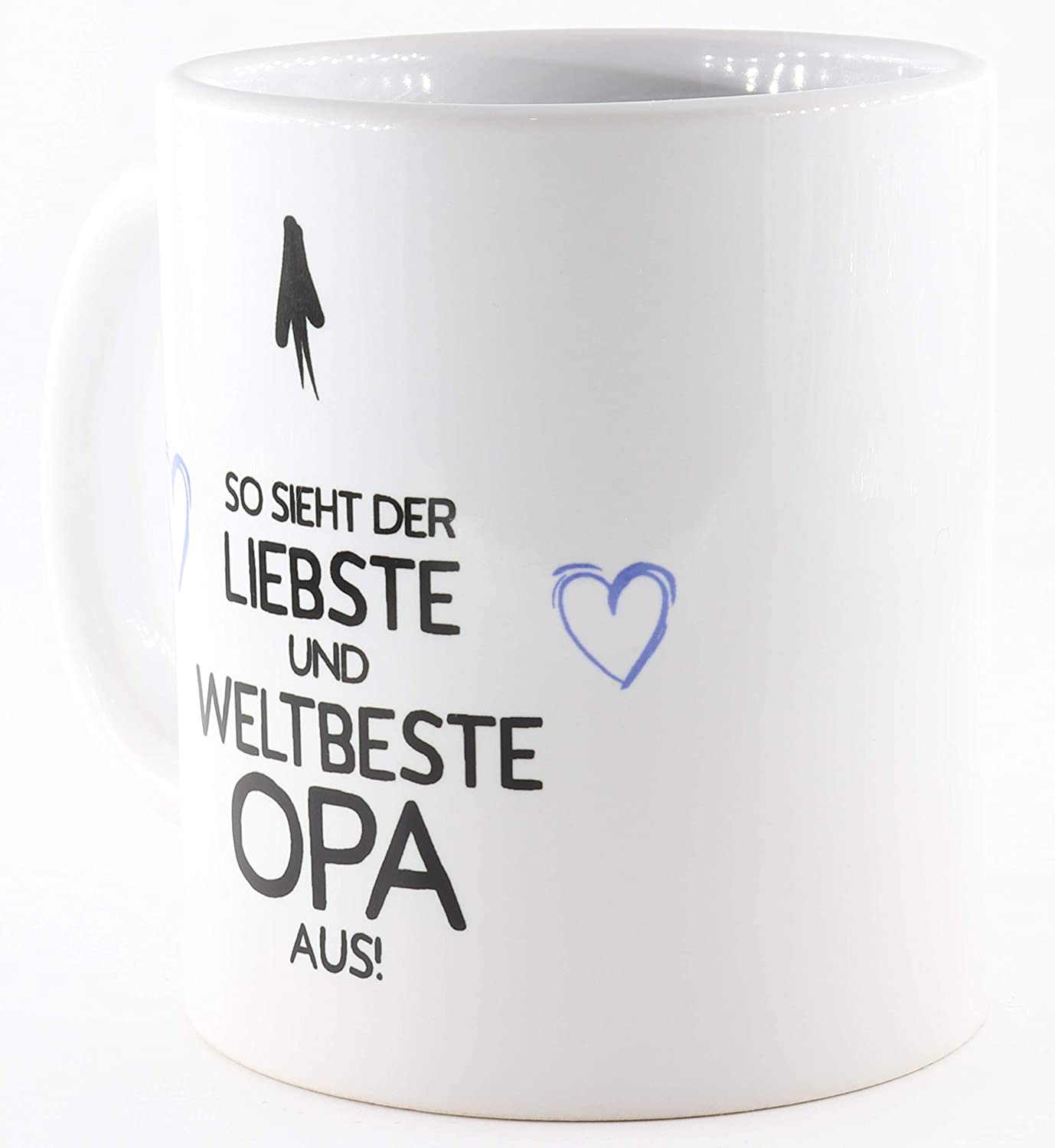 PICSonPAPER Tasse mit Spruch So Sieht der liebste und Weltbeste Opa aus!, Kaffeetasse, Keramiktasse, Tasse Opa ist der Beste (liebste)