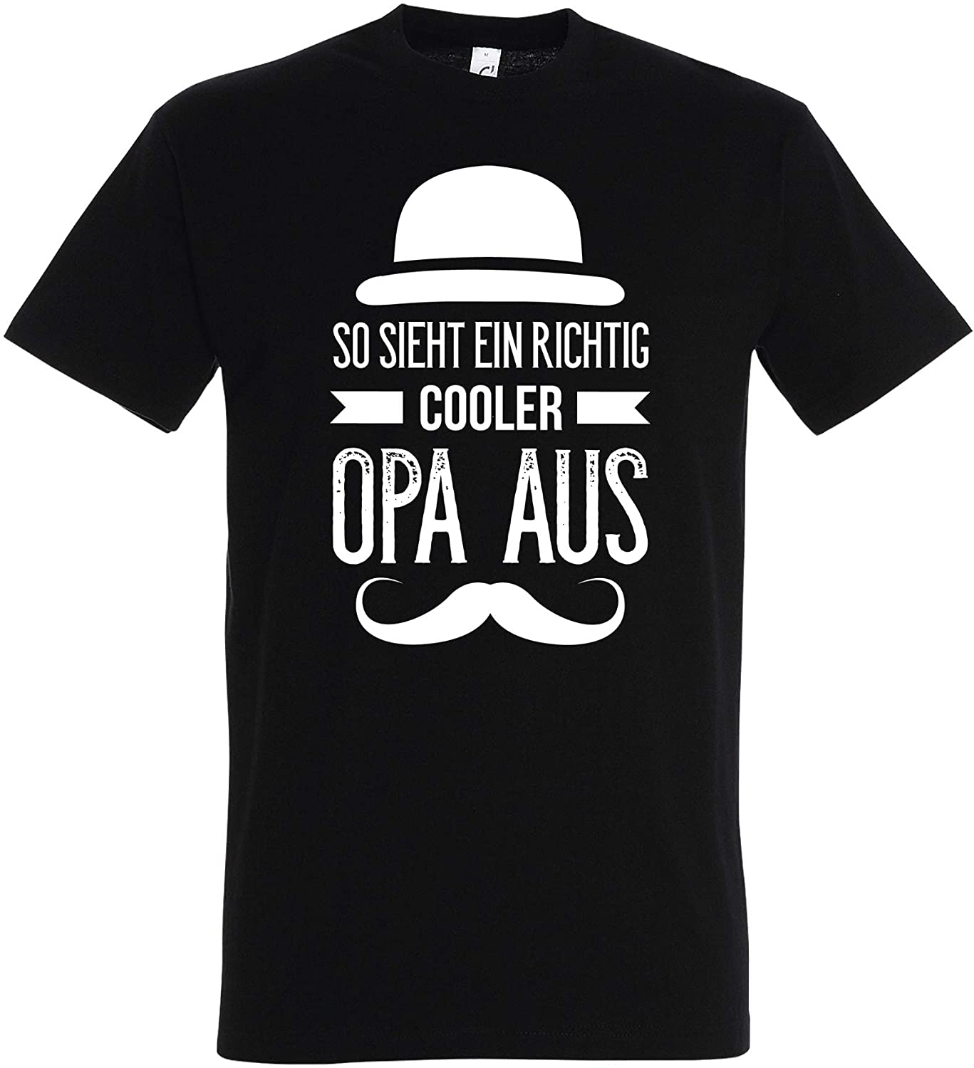Schwarzes T-Shirt So Sieht EIN Cooler Opa aus, Lustiges Shirt für Grossvater, Geschenk für Opas
