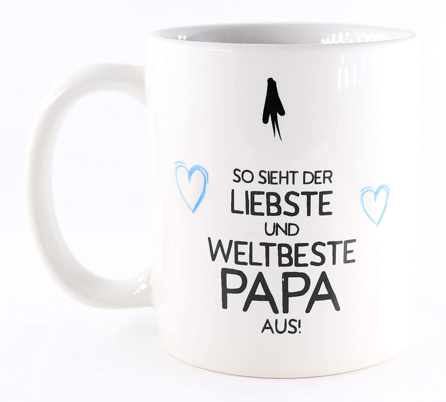 PICSonPAPER Tasse mit Spruch So Sieht der liebste und Weltbeste Papa aus!, Vatertagsgeschenk, Kaffeetasse, Keramiktasse, Tasse mit Spruch, Tasse Papa