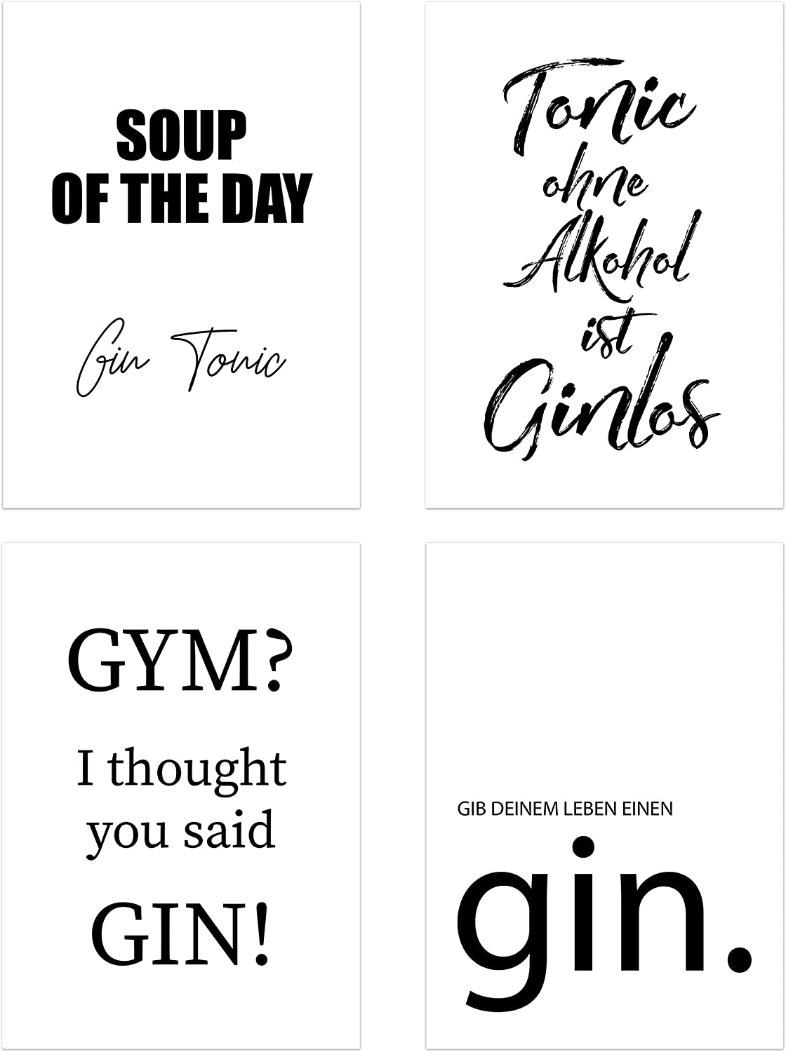 PICSonPAPER Poster 4er-Sets