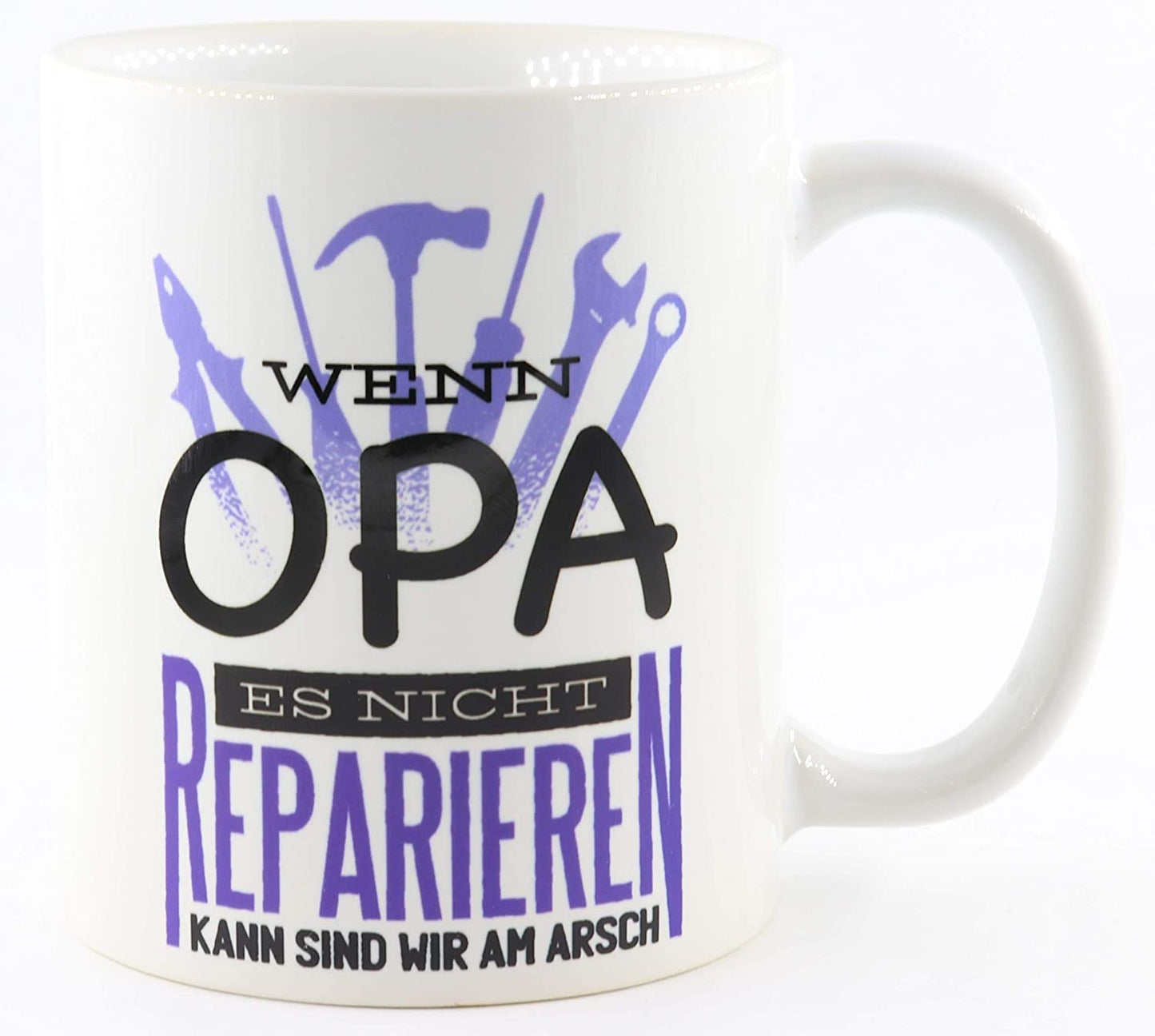 PICSonPAPER Tasse mit Spruch So Sieht der liebste und Weltbeste Opa aus!, Kaffeetasse, Keramiktasse, Tasse Opa ist der Beste (liebste)