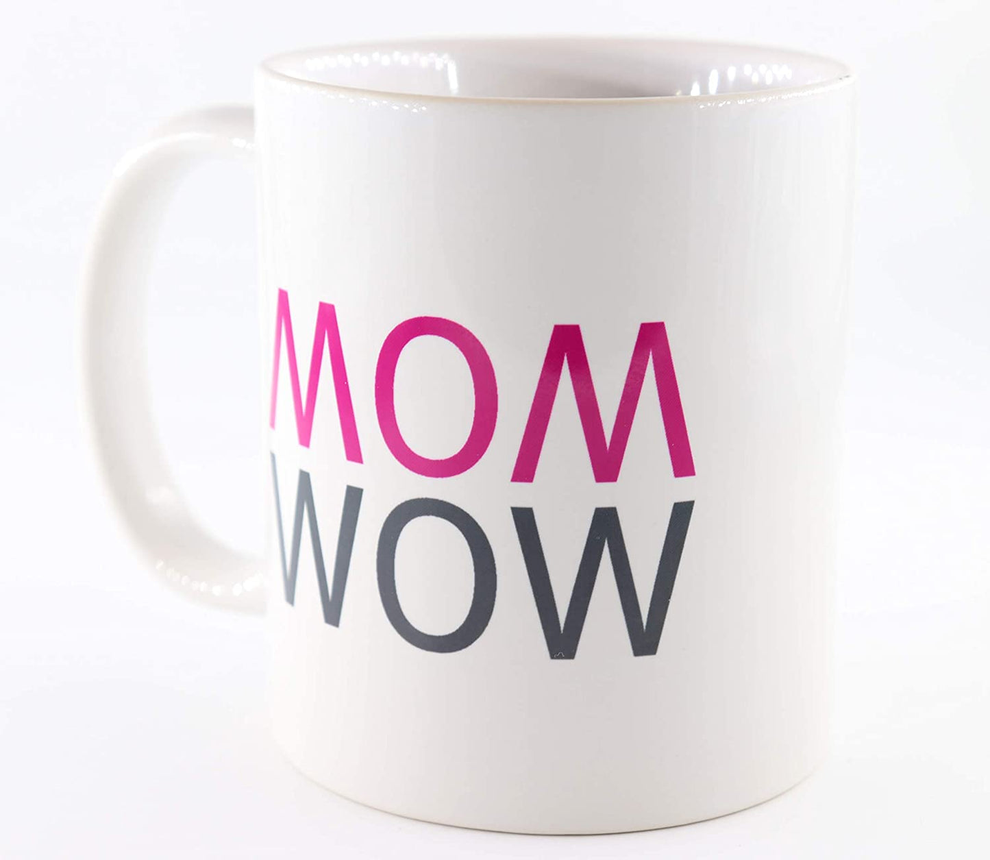 PICSonPAPER Tasse mit Spruch MOM Wow, Muttertagsgeschenk, Kaffeetasse, Keramiktasse, Tasse mit Spruch, Tasse Mama (MOM)