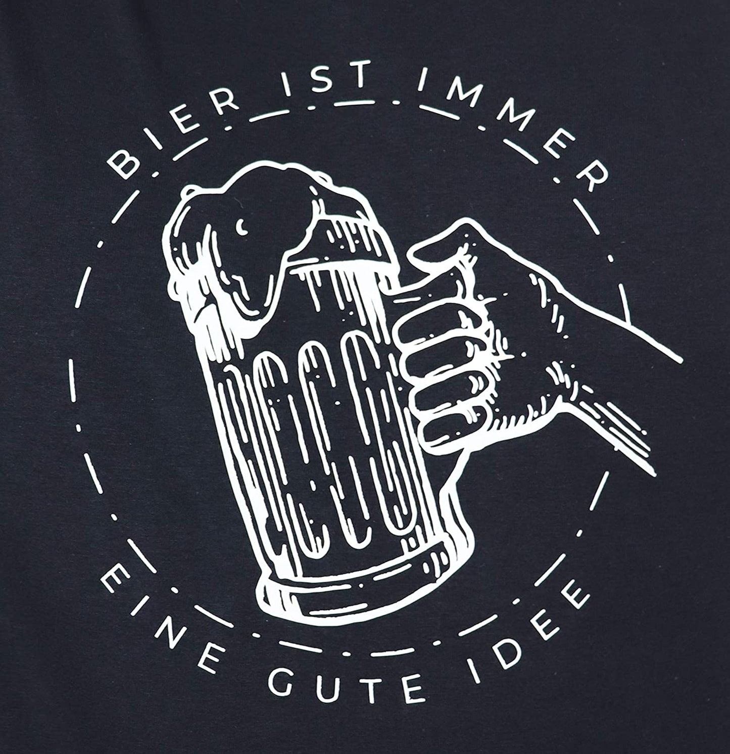 T-Shirt Bier-Idee, Bier isst Immer eine Gute Idee, Bierkrug, Masskrug