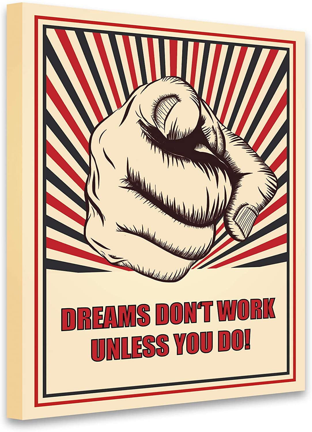 Leinwandbild 50 cm x 70 cm, Dreams Don't Work Unless You do!