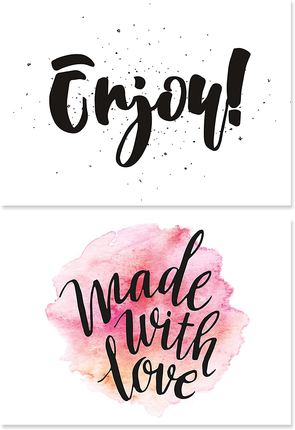 20 Typographie-Postkarten-Set, 10 Motive mit jeweils 2 Karten, Spruchkarten, Sprüche-Postkarten (Set 1)