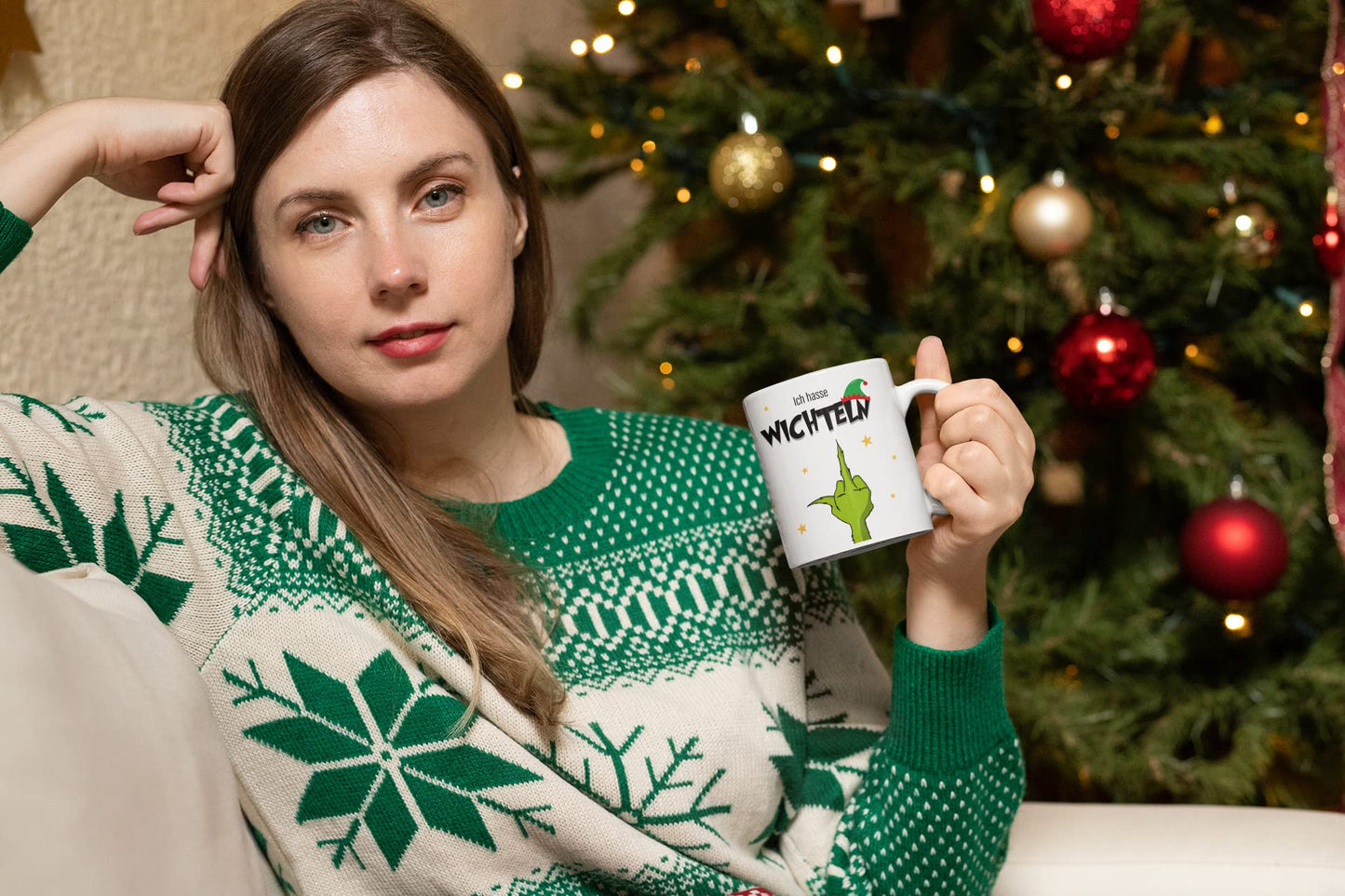 Wichtelgeschenk Tasse mit Spruch Ich hasse Wichteln, Weihnachtsfeier Weihnachten Geschenk Kollegen
