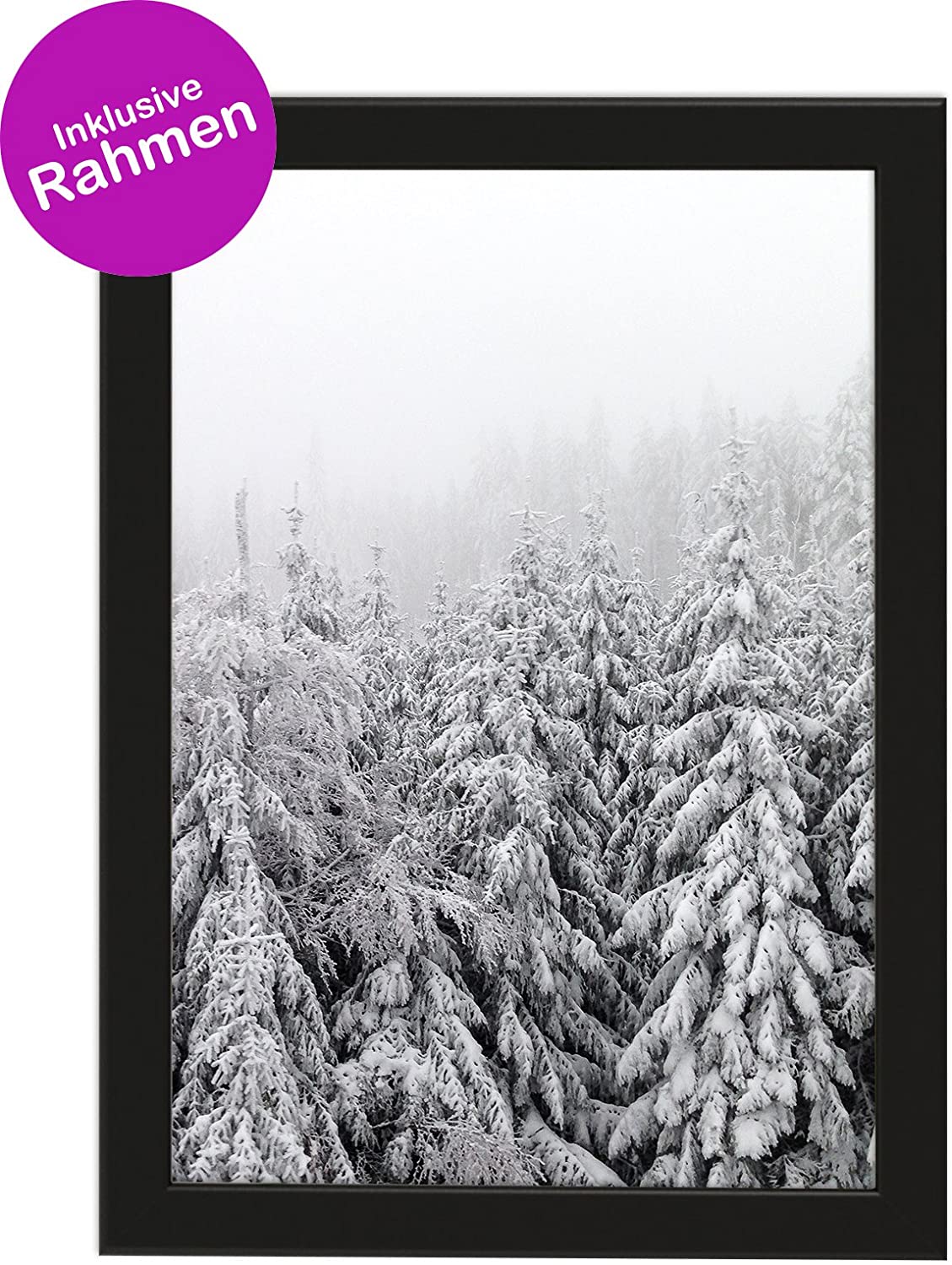 Kunstdruck "WINTERWALD", Geschenk, Poster, Geschenkidee, Geburtstagsgeschenk, Wandbild