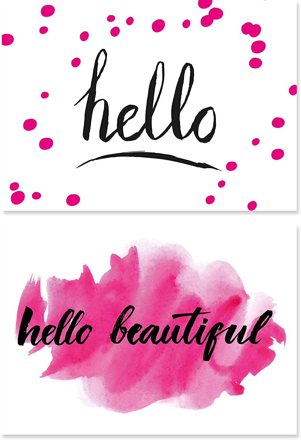 20 Typographie-Postkarten-Set, 10 Motive mit jeweils 2 Karten, Spruchkarten, Sprüche-Postkarten (Set 1)