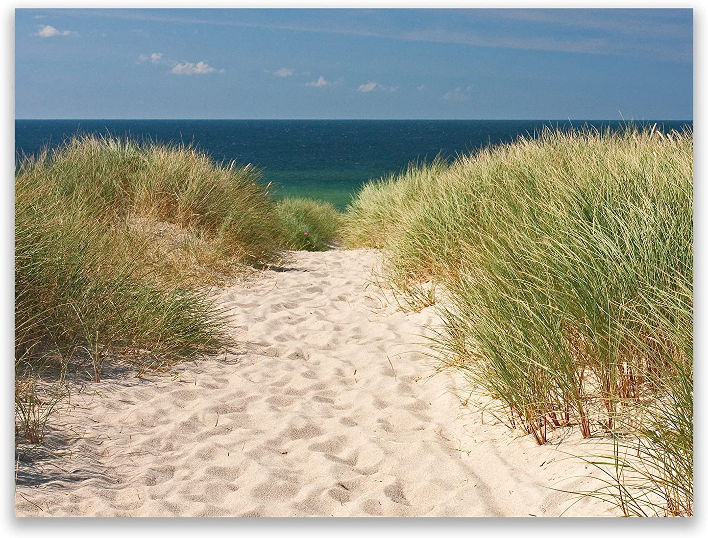 PICSonPAPER Leinwandbild Strand Dühne, 70 cm x 50 cm, Dekoration, Kunstdruck, Wandbild, Geschenk, Leinwand Natur