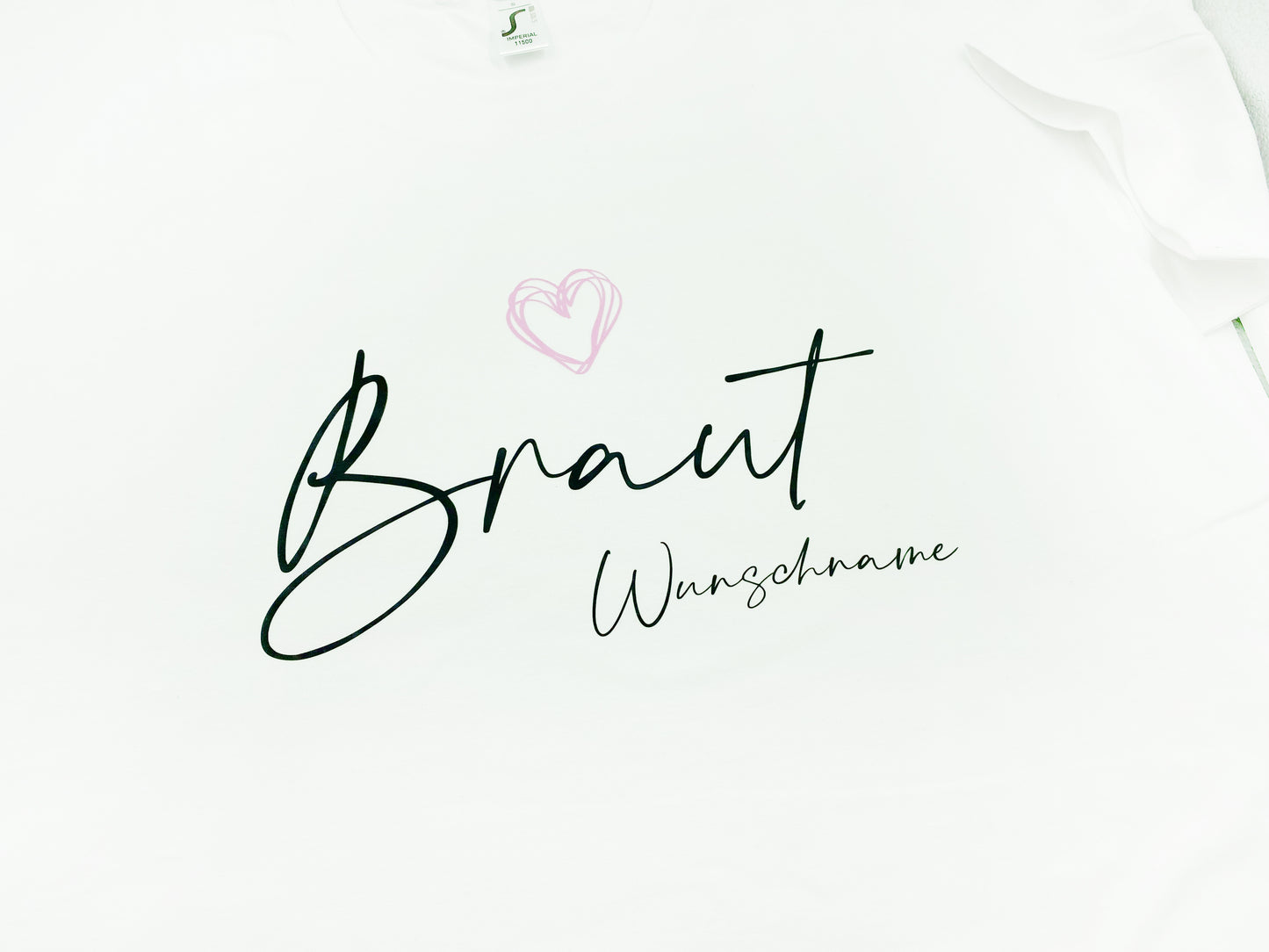 Personalisiertes JGA T-Shirt, Braut & Team Braut mit Wunschnamen, Junggesellinnenabschied Shirt