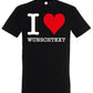 Personalisierbares T-Shirt I Love Wunschtext z.B. Wunschname, Wunschstadt, Wort. Individualisierbares I Love Shirt