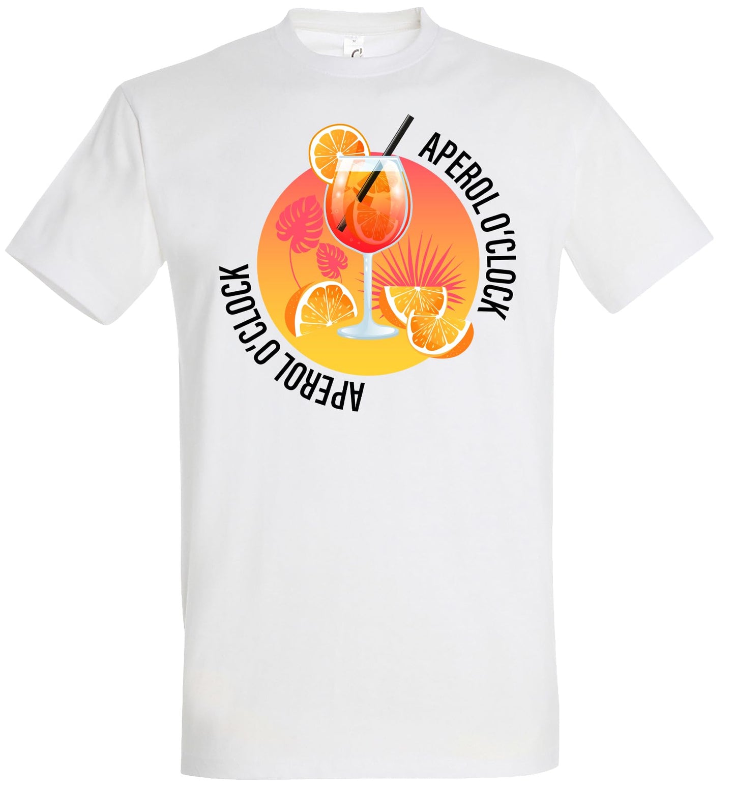 Aperol o'clock T-Shirt, Weißes Aperol Spritz Unisex Shirt, Lustiges Aperol Spritz T-Shirt