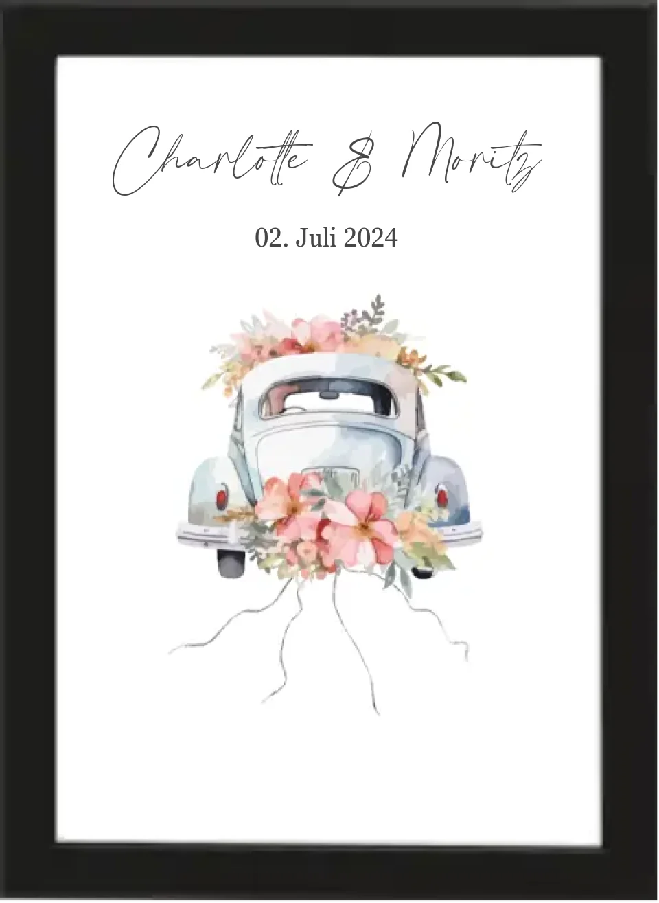 Personalisiertes Poster Geldgeschenk Hochzeit, Hochzeitsgeschenke für Brautpaar