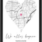 Wo alles begann Poster zum personalisieren, Landkarte personalisiert