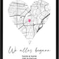 Wo alles begann Poster zum personalisieren, Landkarte personalisiert