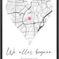 Wo alles begann Poster zum personalisieren, Landkarte personalisiert