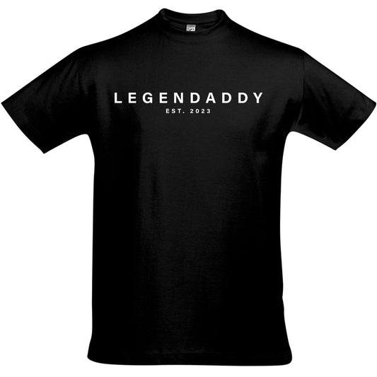 Personalisiertes T-Shirt LEGENDADDY EST Wunschjahr, für legendäre Coole Papas Geschenk Dad Daddy Vatertag