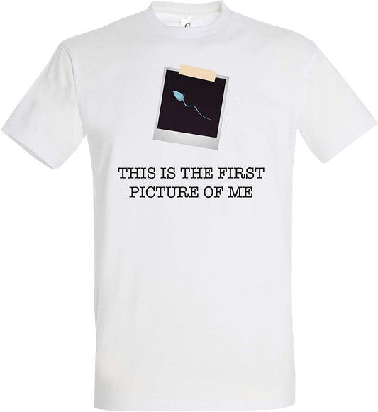 T-Shirt This is My First Picture, Sperma Spermium, Funshirt, T-Shirt mit lustigem Spruch