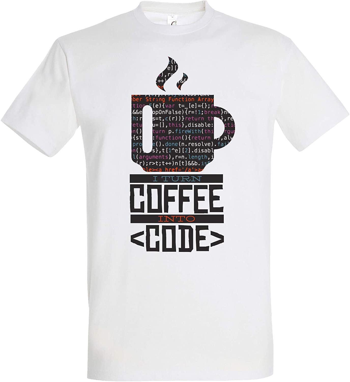 T-Shirt I Turn Coffee into Code, T-Shirt für Programmierer, Coder, Nerds, IT, Techniker