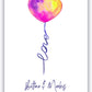 Personalisierbares Leinwandbild Liebe Love Luftballon, 50 cm x 70 cm, Liebesbild Hochzeit Paare
