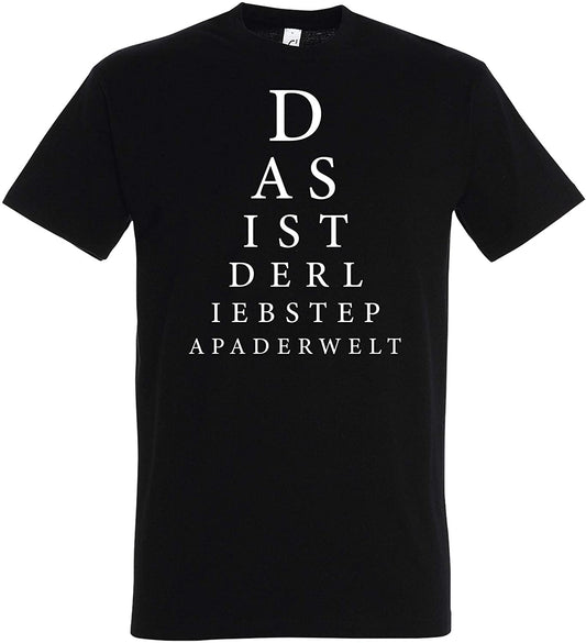 Schwarzes T-Shirt Das ist der liebste Papa der Welt, Geschenk für Papas, Vatertag Geburtstag