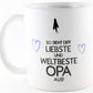 PICSonPAPER Tasse mit Spruch So Sieht der liebste und Weltbeste Opa aus!, Kaffeetasse, Keramiktasse, Tasse Opa ist der Beste (liebste)