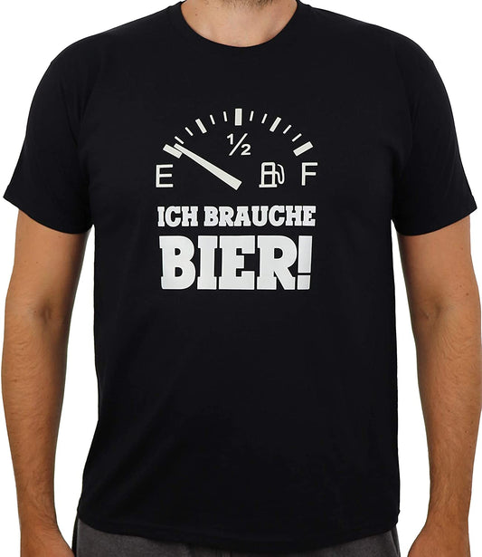 T-Shirt Bier-Tank leer, Ich Brauche Bier!, Funshirt, Trinken, Geschenk, Urlaub, Party (Brauche Bier, S)