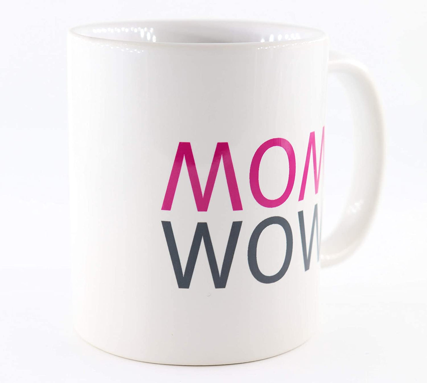 PICSonPAPER Tasse mit Spruch MOM Wow, Muttertagsgeschenk, Kaffeetasse, Keramiktasse, Tasse mit Spruch, Tasse Mama (MOM)