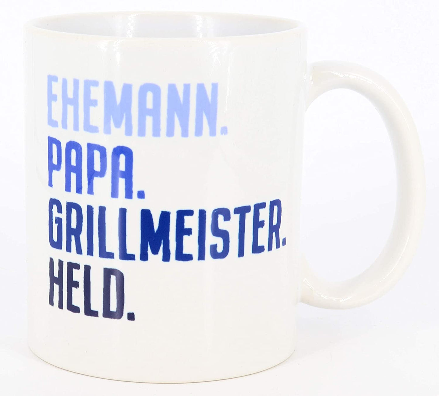 Tasse mit Spruch Ehemann, Papa, Grillmeister, Held, Vatertagsgeschenk, Kaffeetasse, Keramiktasse, Tasse mit Spruch, Tasse Papa