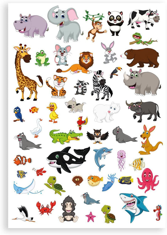 PICSonPAPER Hochwertiges Poster für Kinder mit liebevollen Tierillustrationen, 70 cm breit x 100 cm hoch, Dekoration, Kunstdruck, Wandbild, Fineartprint, Wandposter Poster für Kinderzimmer