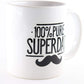 PICSonPAPER Tasse mit Spruch 100% Pure Superdad, Vatertagsgeschenk, Kaffeetasse, Keramiktasse, Tasse mit Spruch, Tasse Papa, Tasse Vatertag
