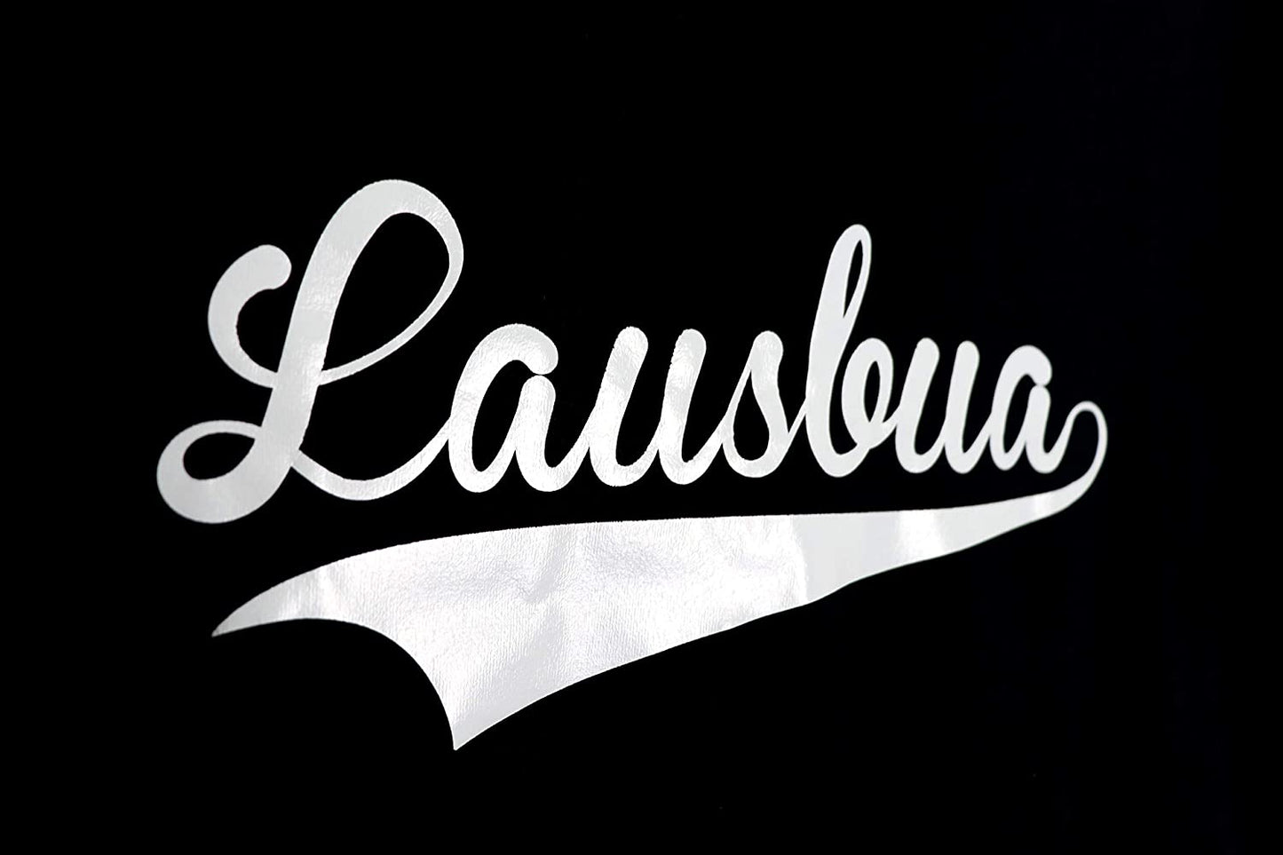 Schwarzes T-Shirt mit weissem Aufdruck Lausbua, Bayrisch Boarisch Bayern Dialekt, freche bayerische Buben (XL)