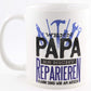 PICSonPAPER Tasse mit Spruch Wenn Papa es Nicht reparieren kann sind wir am Arsch, Vatertagsgeschenk, Kaffeetasse, Keramiktasse, Tasse mit Spruch, Tasse Papa (reparieren)