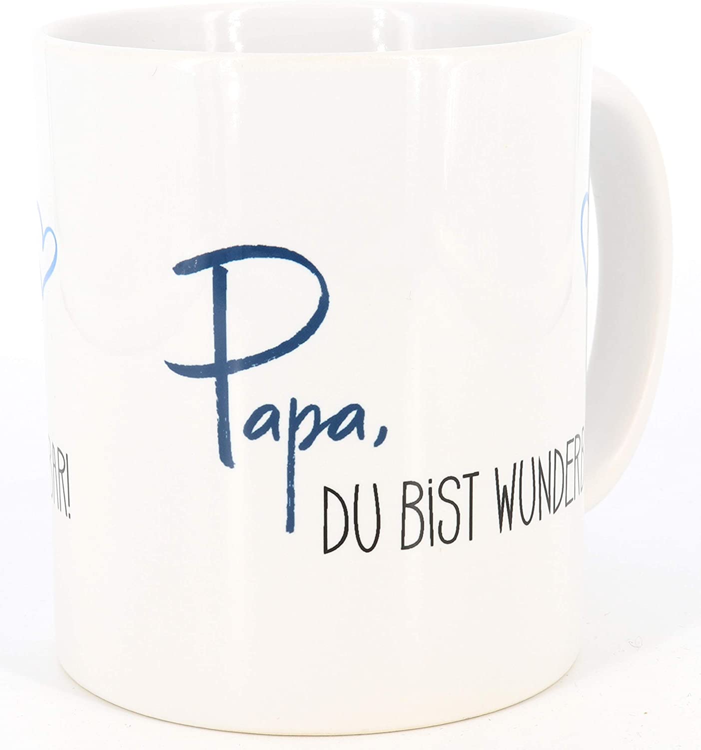 PICSonPAPER Tasse mit Spruch Bester Papa der Welt, Vatertagsgeschenk, Kaffeetasse, Keramiktasse, Tasse mit Spruch, Tasse Papa (wunderbar)