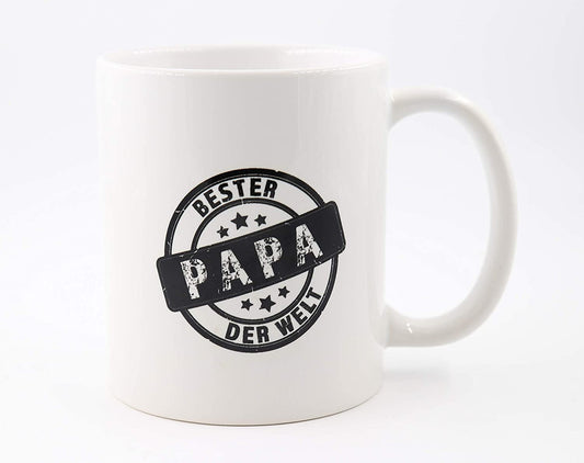 PICSonPAPER Tasse mit Spruch Bester Papa der Welt, Vatertagsgeschenk, Kaffeetasse, Keramiktasse, Tasse mit Spruch, Tasse Papa (Bester)