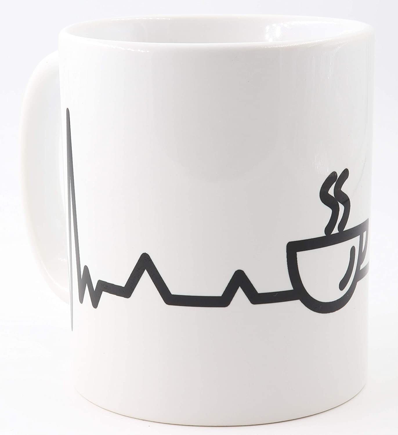 Tasse mit Grafik Kaffee EKG