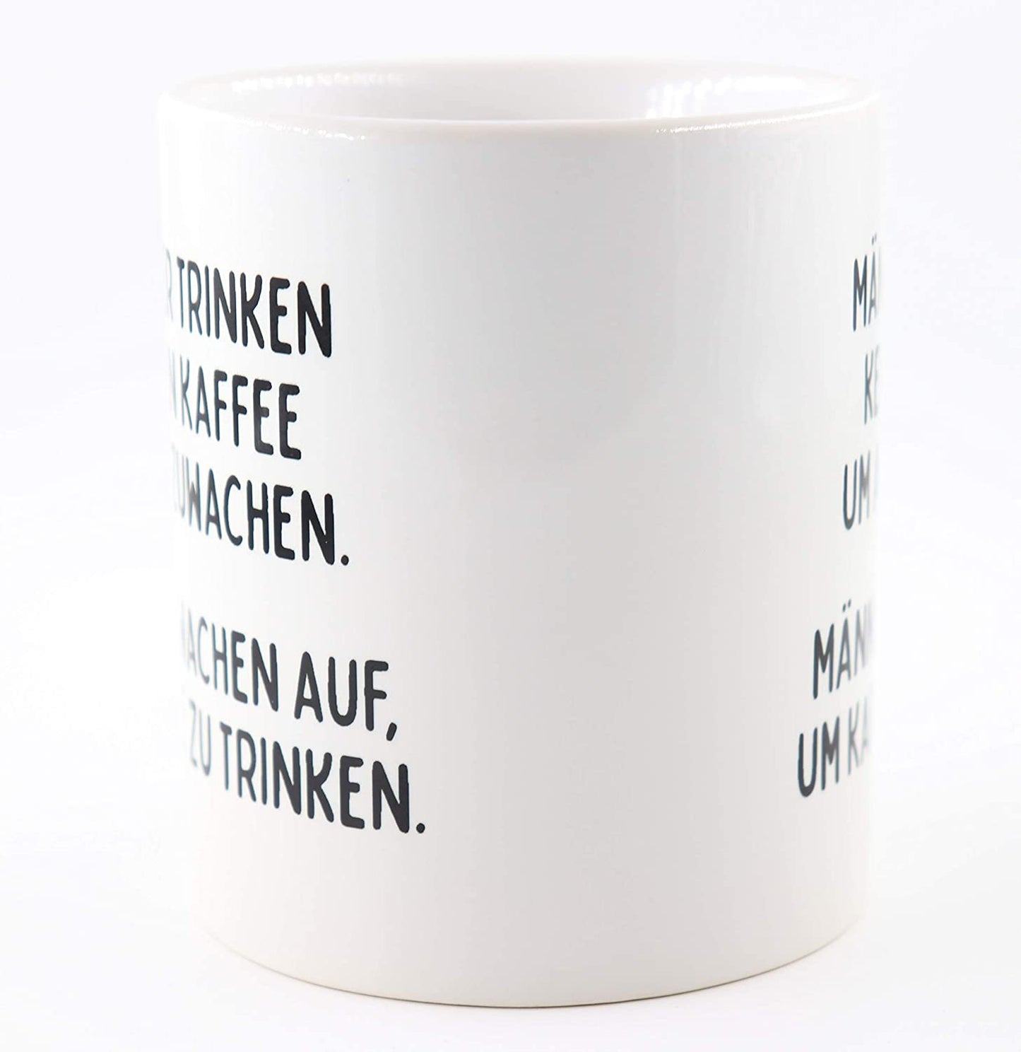 PICSonPAPER Tasse mit Spruch Männer Trinken keinen Kaffee um aufzuwachen, Geschenk, Kaffeetasse, Keramiktasse, Tasse mit Grafik (Männer)