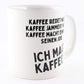 PICSonPAPER Tasse mit Spruch Kaffee redet Nicht, Geschenk, Kaffeetasse, Keramiktasse, Tasse mit Grafik (Mag Kaffee)