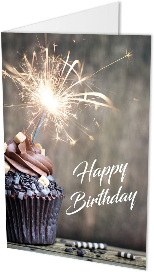Maxi-Karte"BIRTHDAY CUPCAKE", Klappkarte DIN A4 mit Kuvert, Geburtstagskarte, Geburtstag, Glückwünsche, Happy Birthday