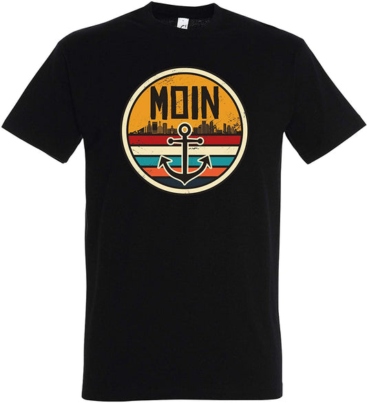 T-Shirt Moin, Anker, Skyline Hamburg, Cooles stylishes Shirt