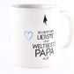 PICSonPAPER Tasse mit Spruch So Sieht der liebste und Weltbeste Papa aus!, Vatertagsgeschenk, Kaffeetasse, Keramiktasse, Tasse mit Spruch, Tasse Papa