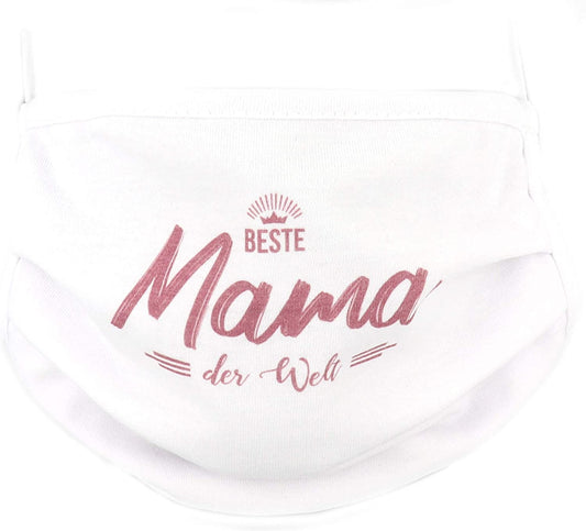 PICSonPAPER Beste Mama der Welt Community Maske Muttertag Muttertagsgeschenk Stoffmaske (Beste Mama)