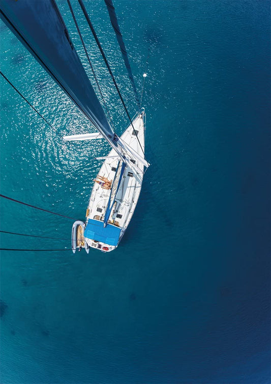 PICSonPAPER Kunstdruck DIN A4 Sailing, ungerahmt, Geschenk, Poster, Geschenkidee, Geburtstagsgeschenk, Wandbild, Segelboot (Ohne Bilderrahmen)