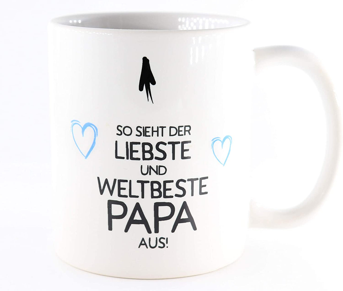 PICSonPAPER Tasse mit Spruch So Sieht der liebste und Weltbeste Papa aus!, Vatertagsgeschenk, Kaffeetasse, Keramiktasse, Tasse mit Spruch, Tasse Papa