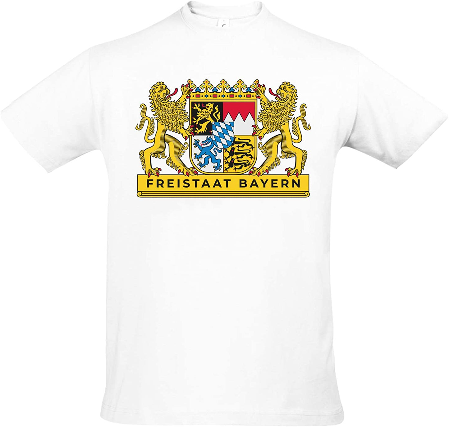T-Shirt Freistaat Bayern Flagge Herren Oktoberfest Wiesn